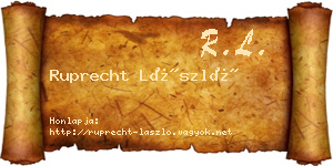 Ruprecht László névjegykártya